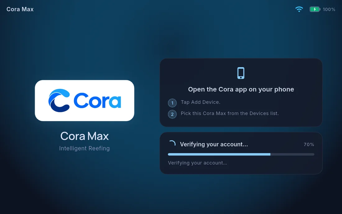 Cora Max during pairing