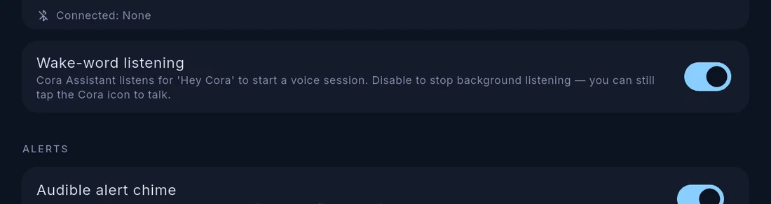 Voice settings