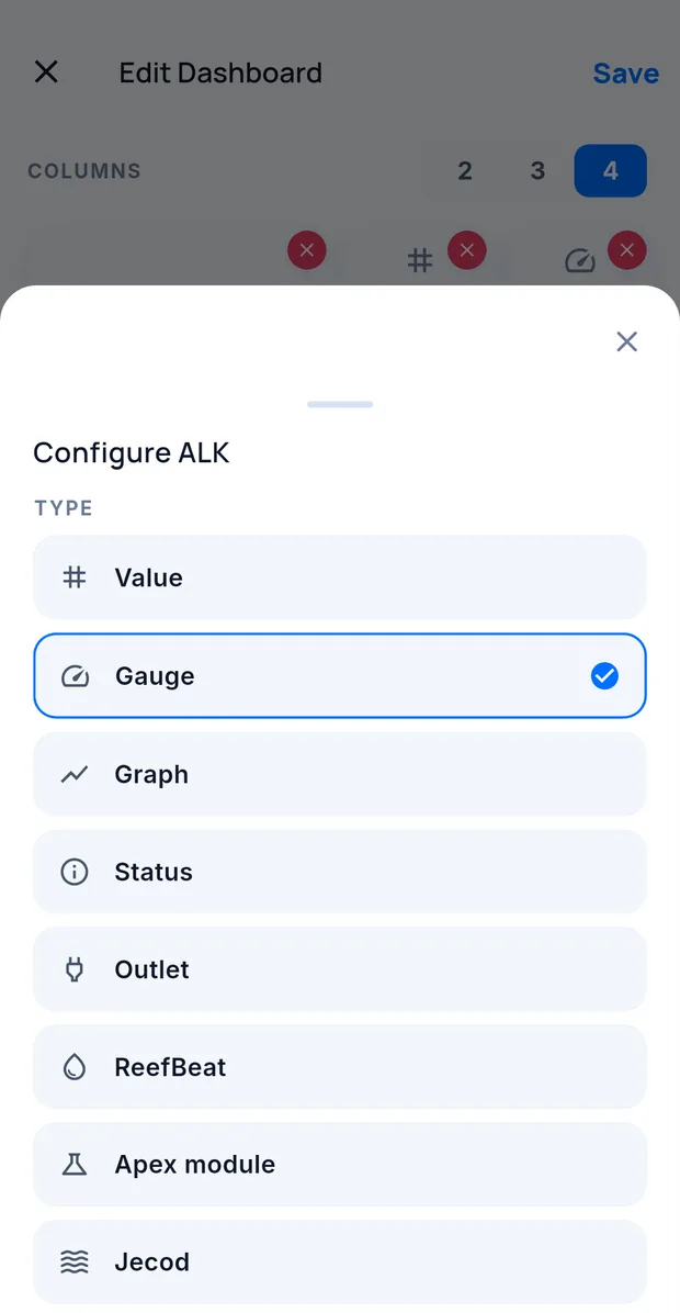 Configuring a widget